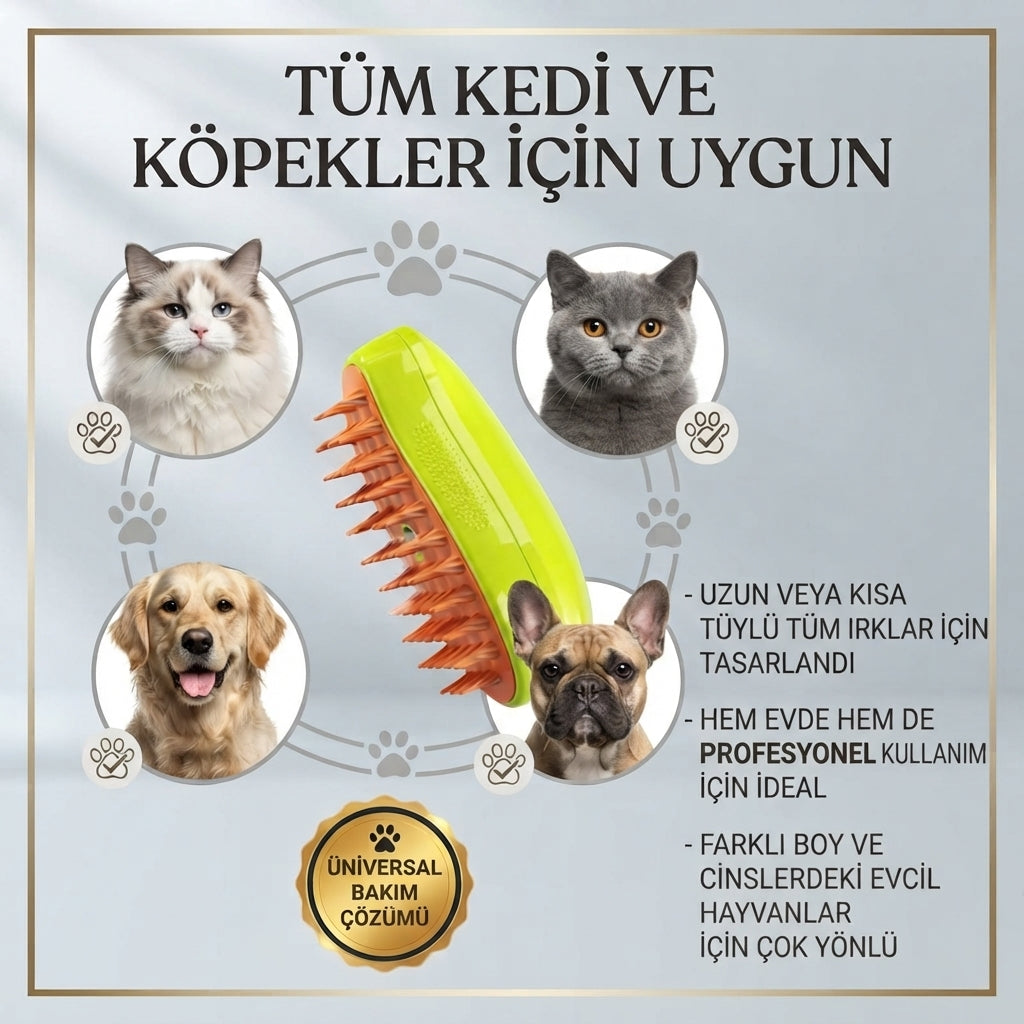 Buharlı Evcil Hayvan Tarağı
