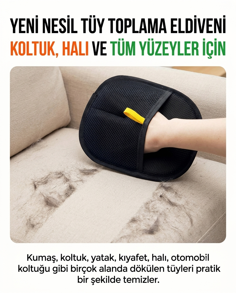 Yeni Nesil Çift Yönlü Tüy Toplama Eldiveni