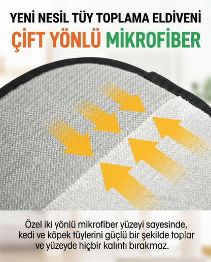 Yeni Nesil Çift Yönlü Tüy Toplama Eldiveni