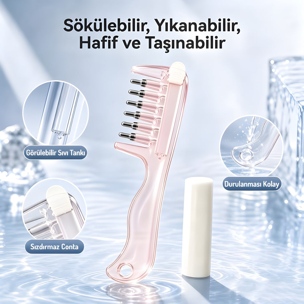 Serum tarağı – hazne, conta ve temizlik detayları